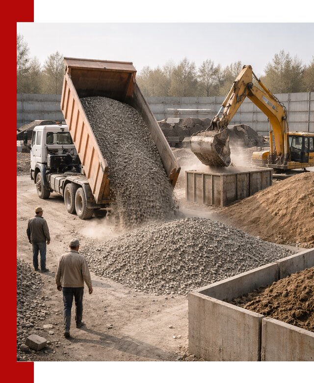 Доставка нерудных материалов с погрузкой и разгрузкой в Михайловке