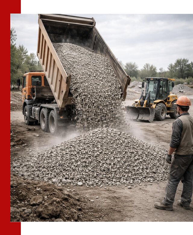 Доставка щебня в Михайловке крупными и мелкими фракциями