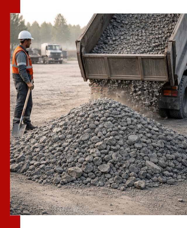 Гранитный щебень фракции 100–201 для строительства в Михайловке