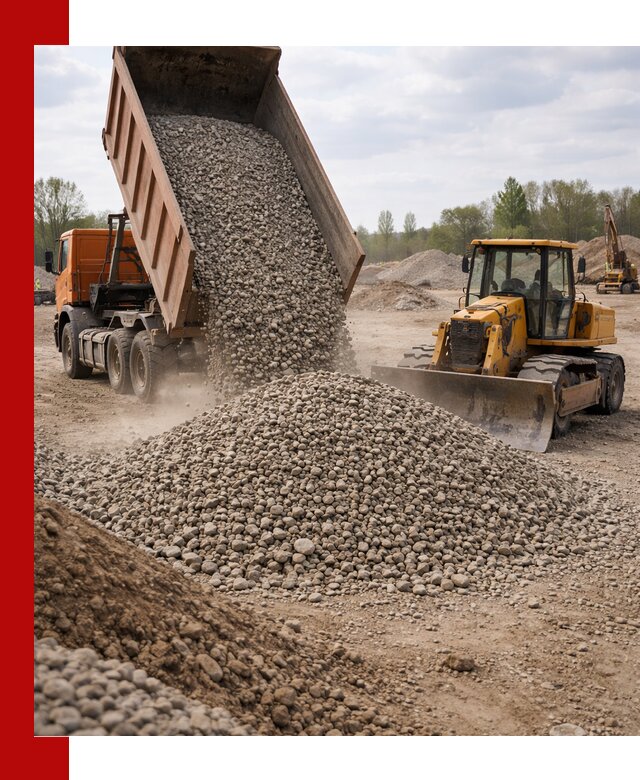 Доставка гравийного щебня фракции 40-70 в Михайловке