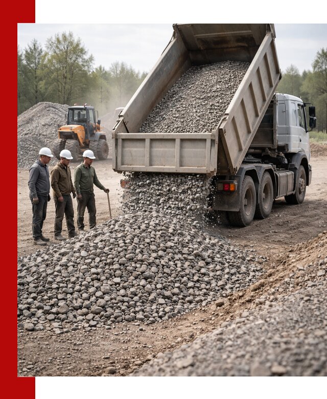 Доставка гравийного щебня фракции 70-120 в Михайловке