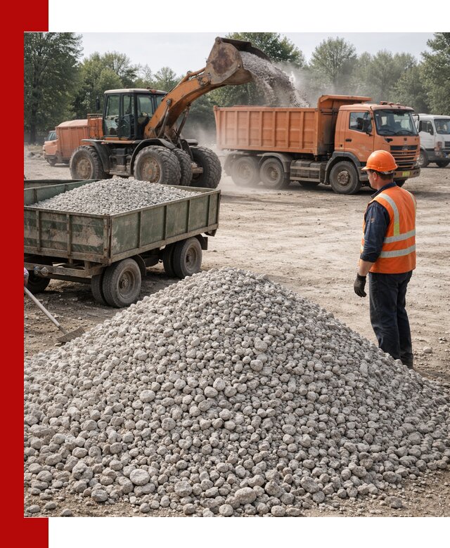 Доставка известнякового щебня фракция 20–40 в Михайловке