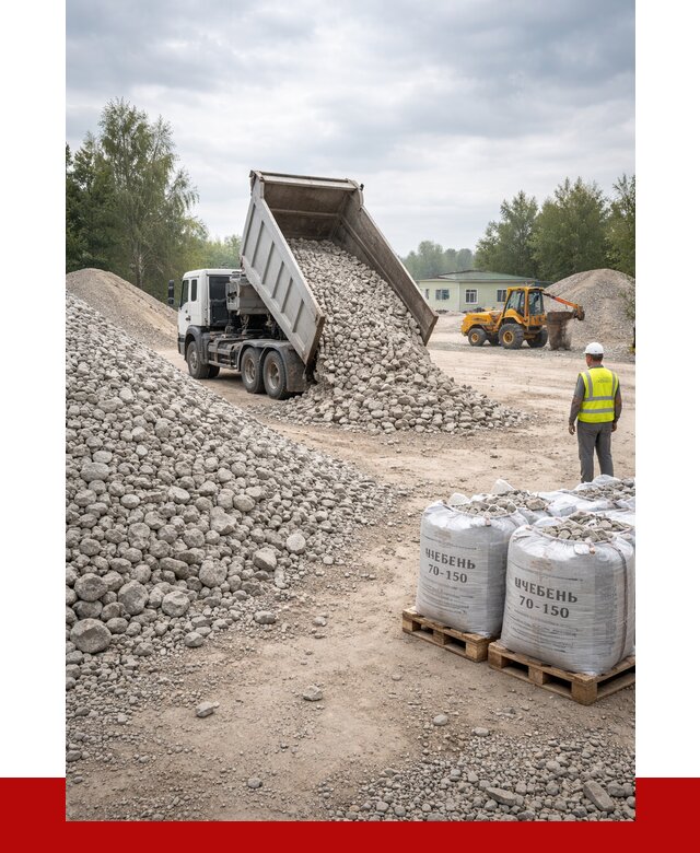 Известняковый щебень фракция 70-150 в Михайловке от 1271 р. | ПРОНЕРУДМхл