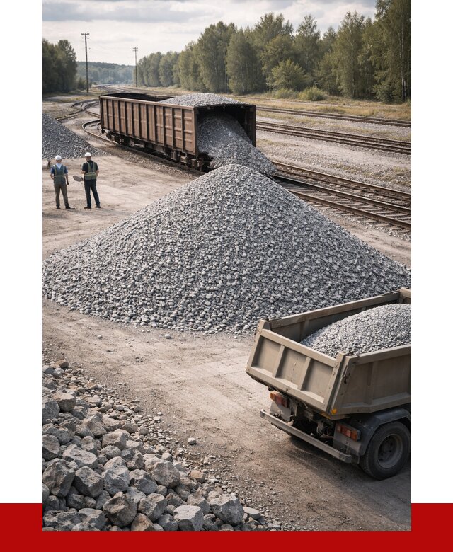 Железнодорожный щебень 20-60 в Михайловке от 1728 р. | ПРОНЕРУДМхл