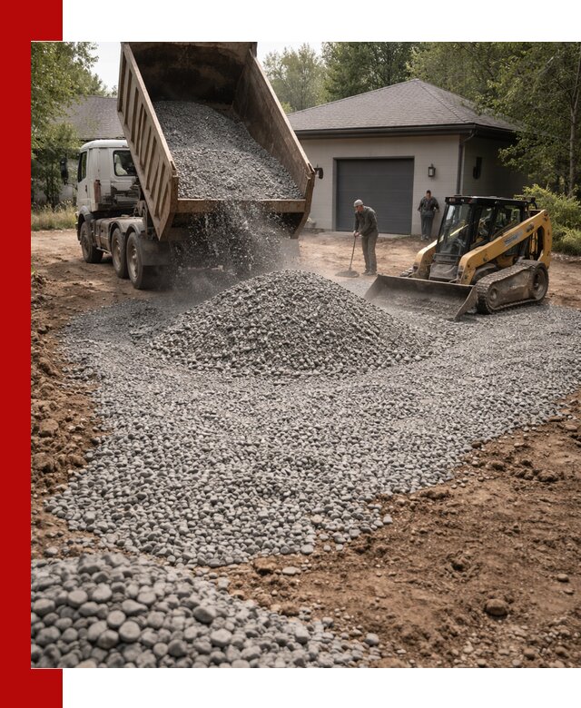 Щебень для парковки в Михайловке: доставка и укладка качественного материала