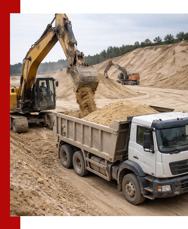 Доставка карьерного песка с самосвалами и разгрузкой в Михайловке