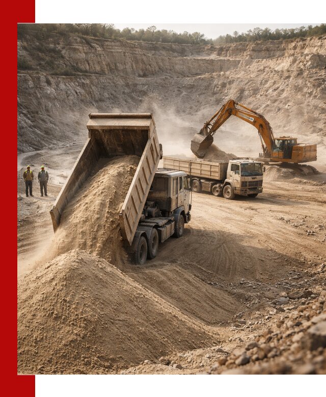 Карьерный песок навалом с доставкой в Михайловке