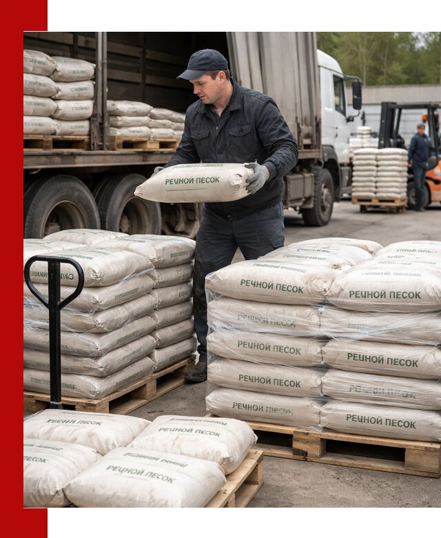 Речной песок в мешках с доставкой в Михайловке