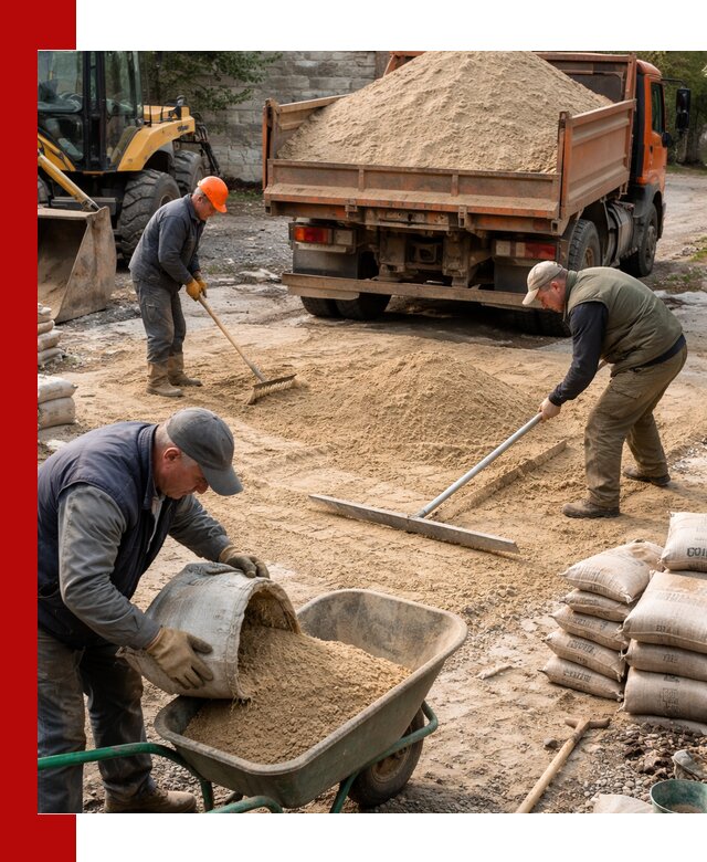 Поставка песка для стяжки в Михайловке с быстрой доставкой