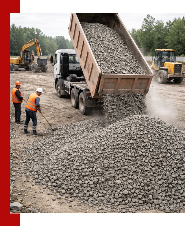 Доставка гравия фракции 40-70 в Михайловке оптом и в розницу