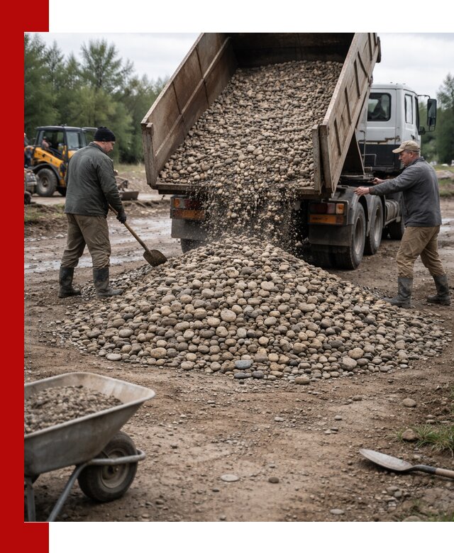 Доставка гальки речной оптом и в розницу в Михайловке