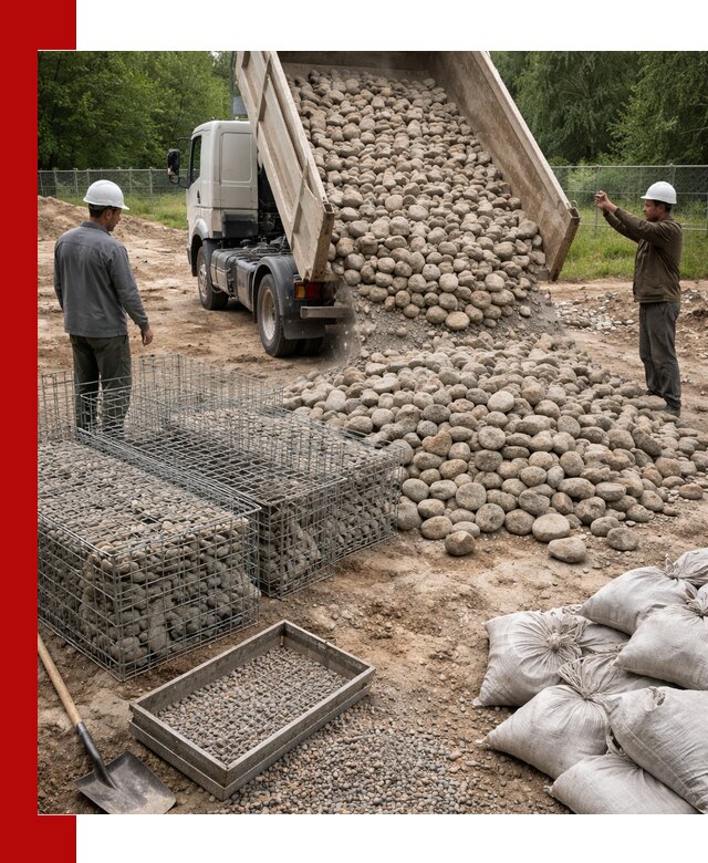 Камень для габионов фракция 70–151 в Михайловке