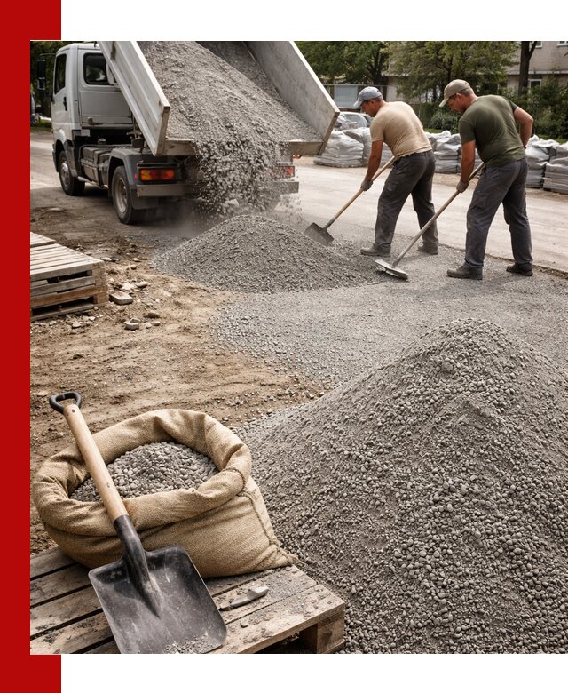 Отсев для тротуарной плитки в Михайловке — доставка и укладка