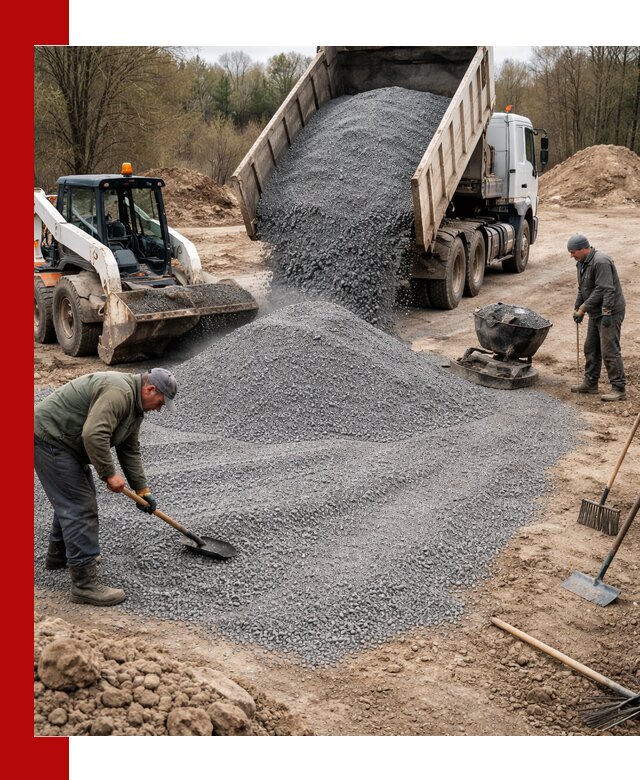 Отсев для подсыпки в Михайловке — доставка и подсыпка на участок