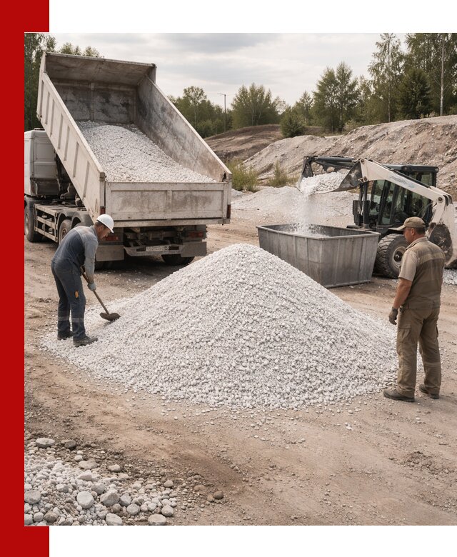 Доставка и продажа белой мраморной крошки в Михайловке