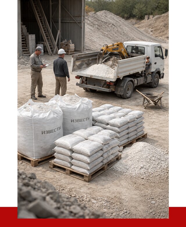Известь строительная в Михайловке с доставкой от 4270 р. | ПРОНЕРУДМхл