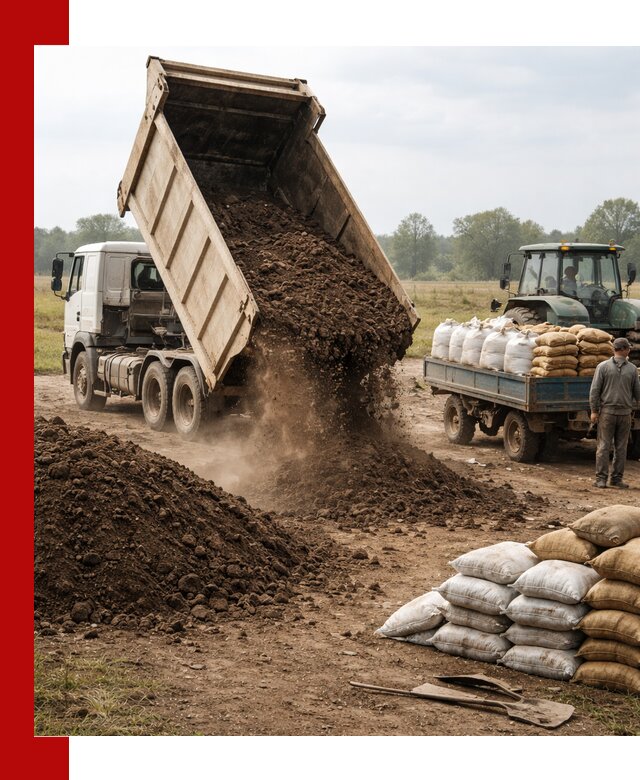 Доставка грунта и удобрений оптом в Михайловке для сельхоз и строительства