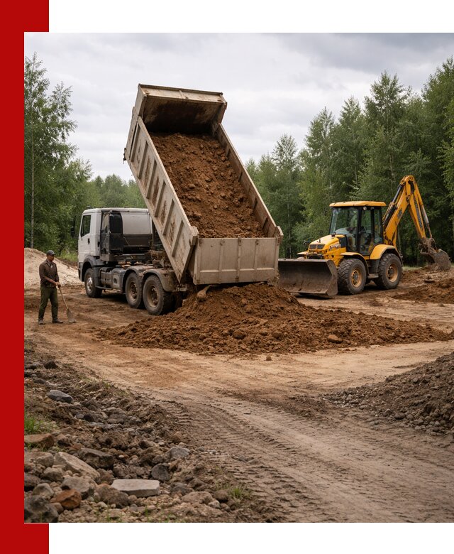 Доставка суглинка самосвалами в Михайловке подсыпка и планировка