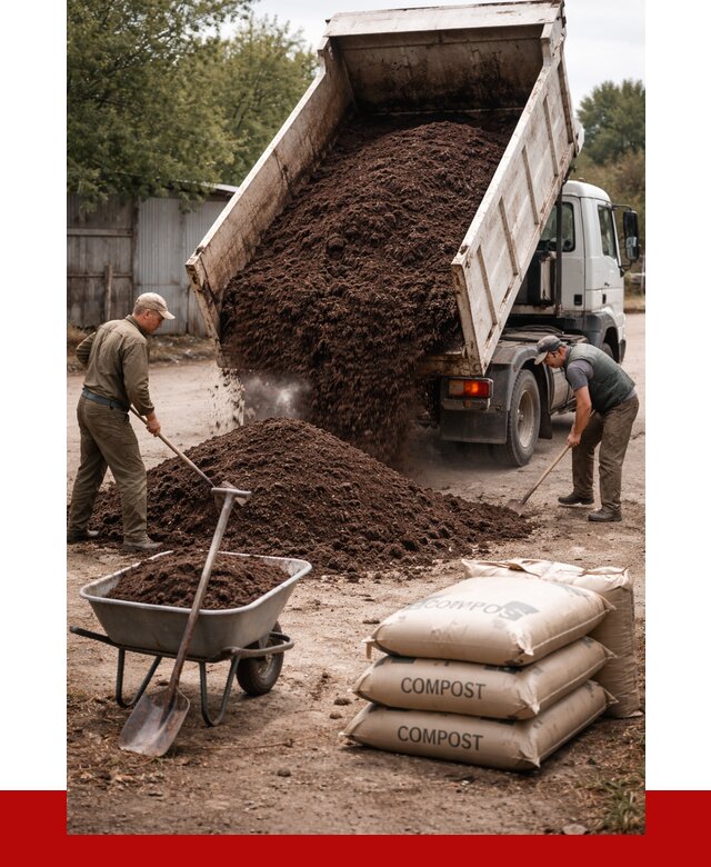 Купить компост в Михайловке от 4270 р. за куб с доставкой | ПРОНЕРУДМхл