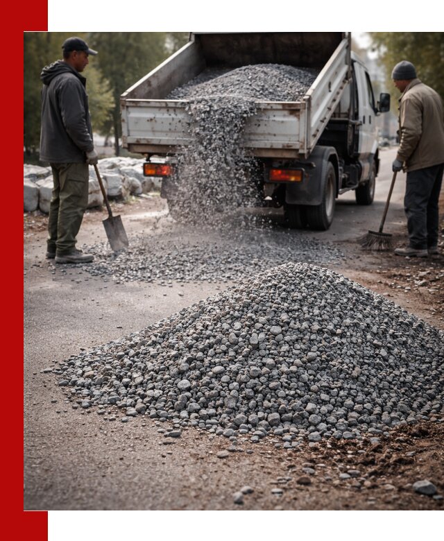 Гранитная крошка для посыпки дорог и тротуаров в Михайловке