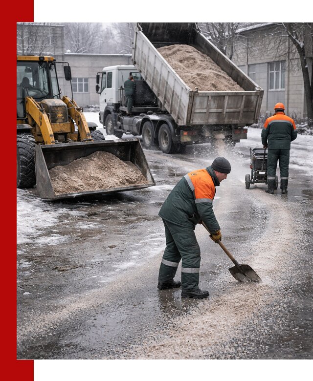 Реагент против гололеда с доставкой и нанесением в Михайловке