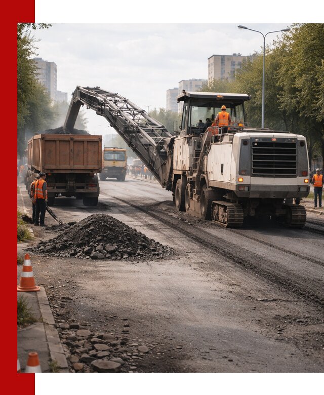 Фрезерованный асфальт в Михайловке — удаление и вывоз старого покрытия