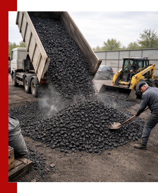 Доставка угля орех в Михайловке оптом и в розницу