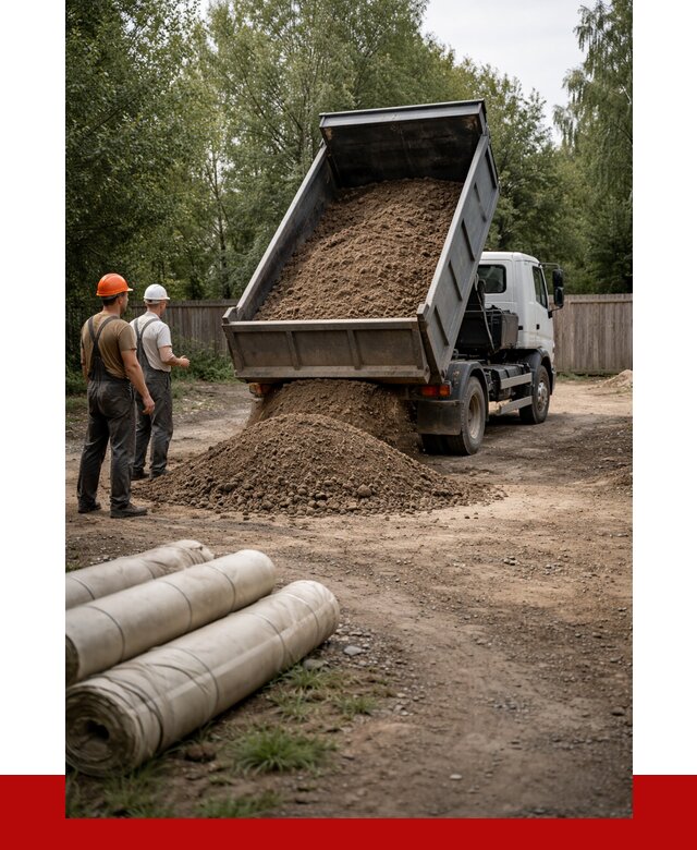 Доставка сыпучих материалов самосвалом в Михайловку от 4270 р. | ПРОНЕРУДМхл