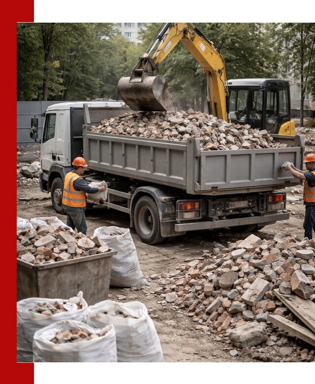 Вывоз строительного мусора в Михайловке с самосвалами и контейнерами