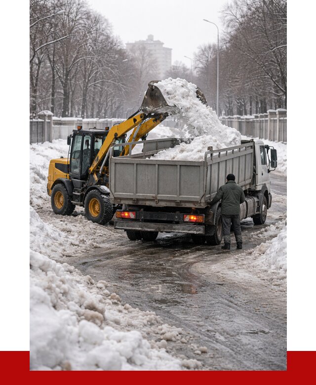 Вывоз снега с погрузкой в Михайловке от 3558 р. ПРОНЕРУДМхл
