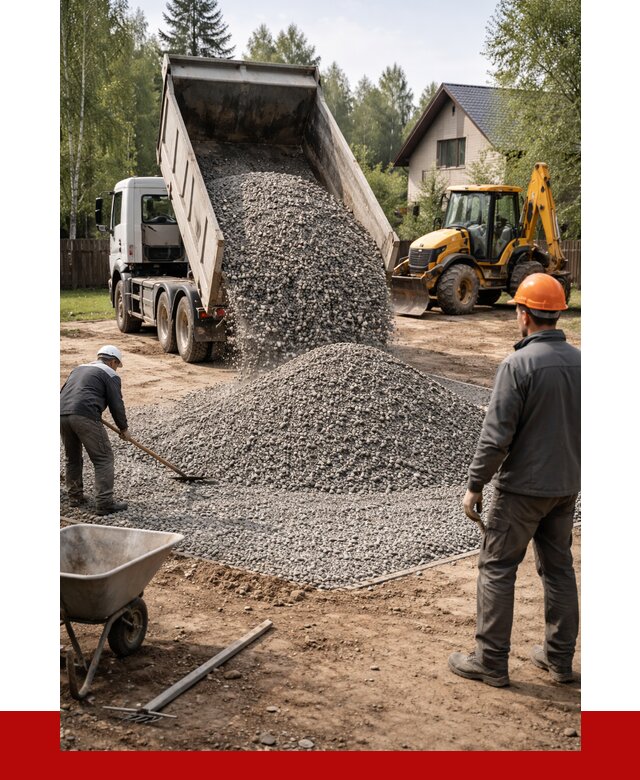 Отсыпка участка щебнем в Михайловке от 6609 р. ПРОНЕРУДМхл