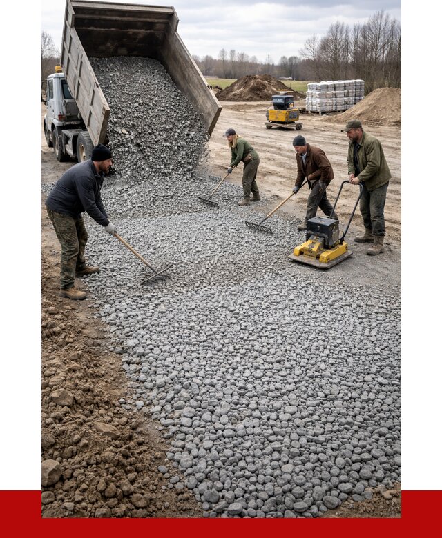 Устройство щебеночной подушки в Михайловке от 4575 р. ПРОНЕРУДМхл